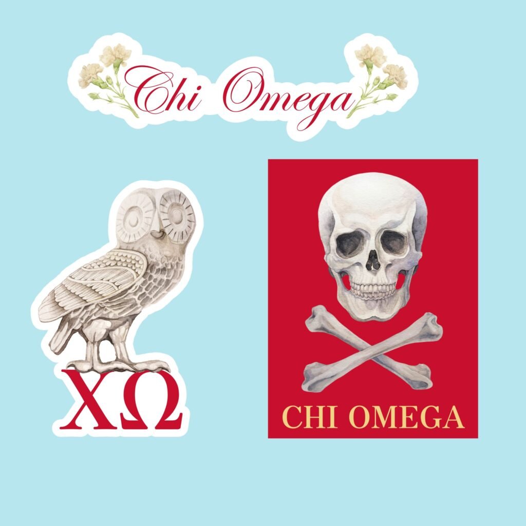 Chi Omega Complete Sticker Collection