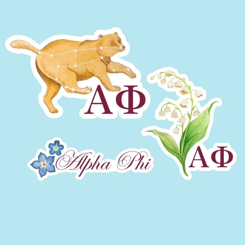 Alpha Phi Complete Sticker Collection