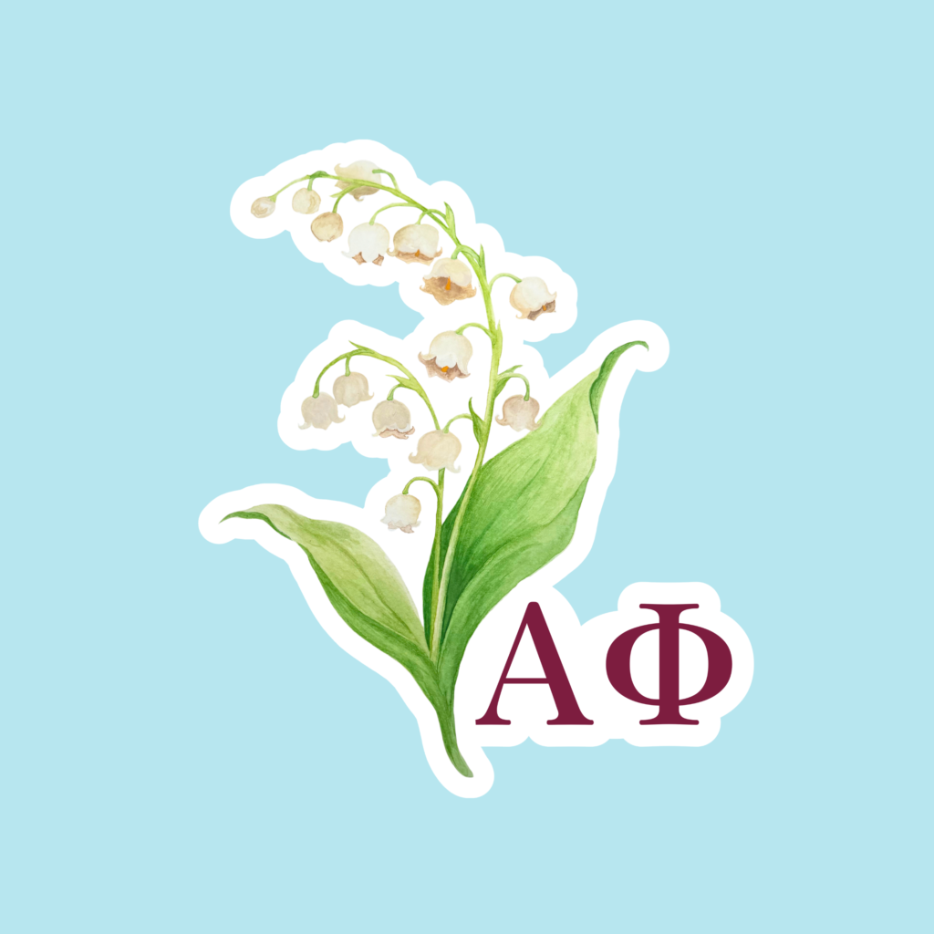 Alpha Phi "Lily of the Valley" Sticker