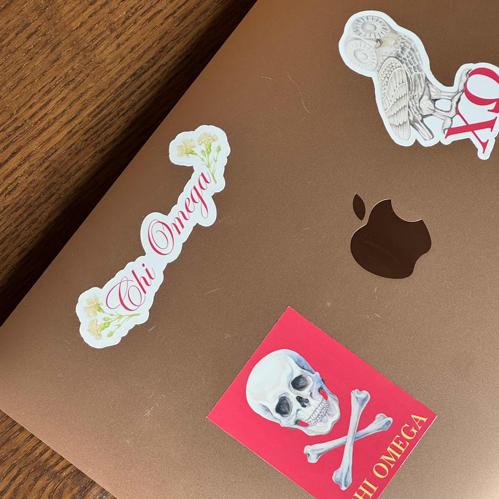 Chi Omega "Skull and Crossbones" Sticker - Image 3