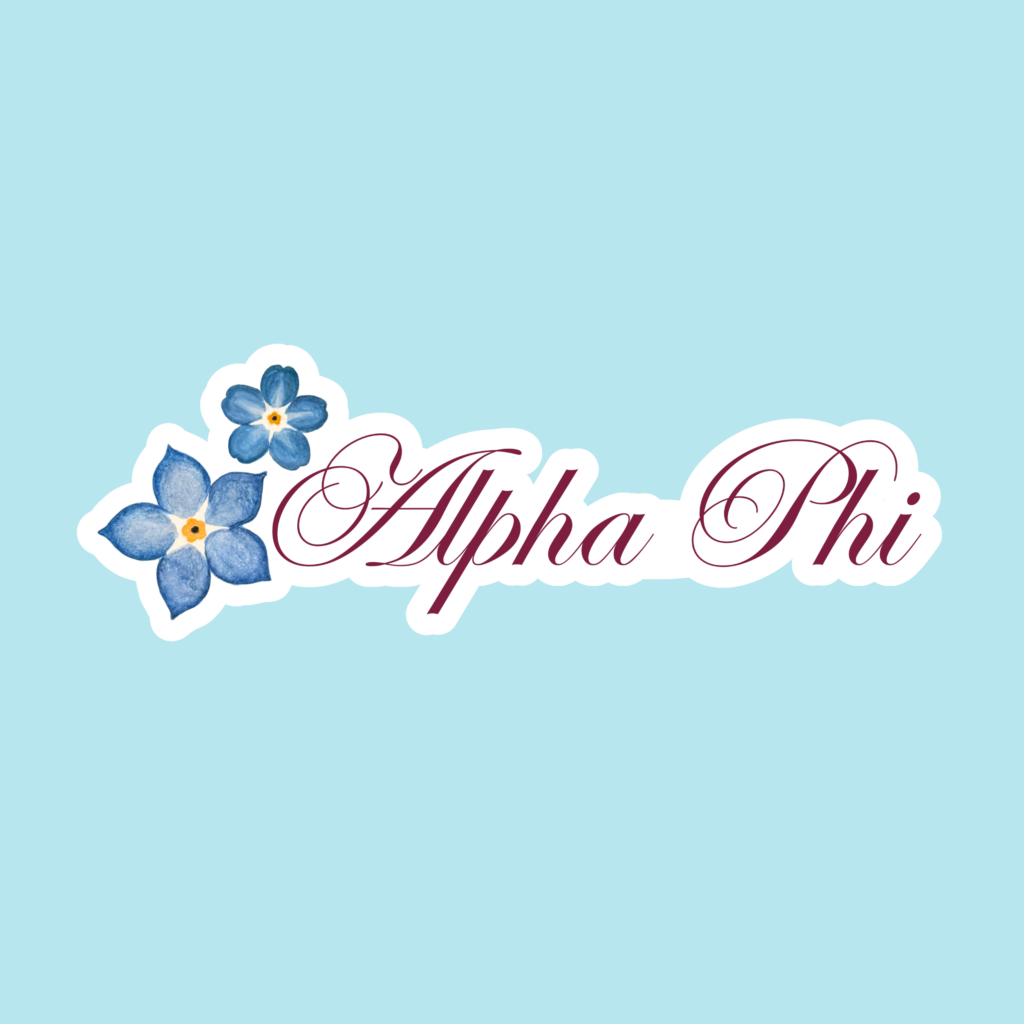 Alpha Phi "Forget-Phi-Not" Sticker