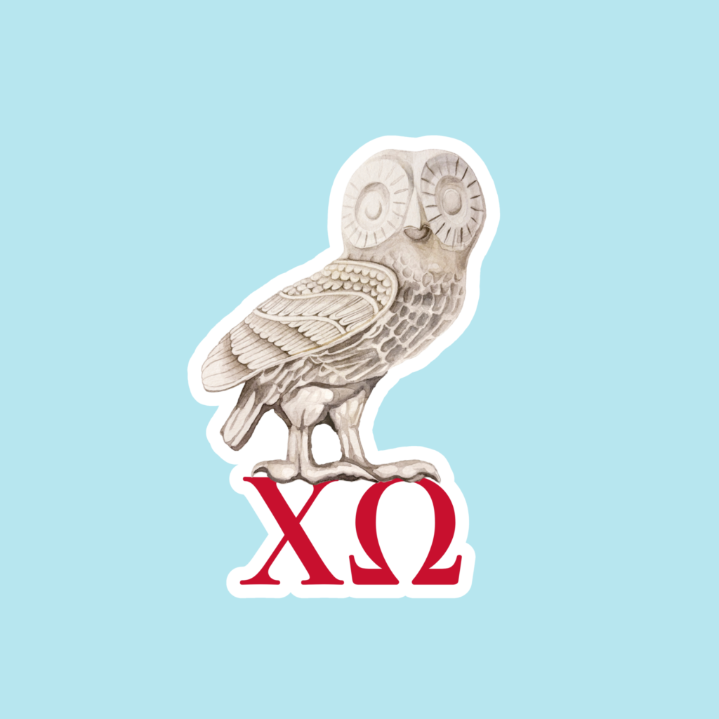 Chi Omega "Owl" Sticker