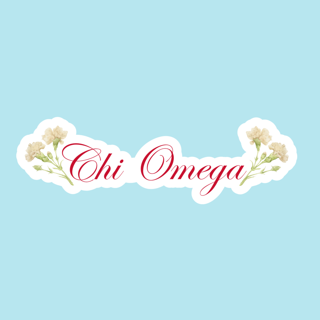 Chi Omega "Carnation" Sticker